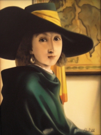Donna con cappello, Vettriano